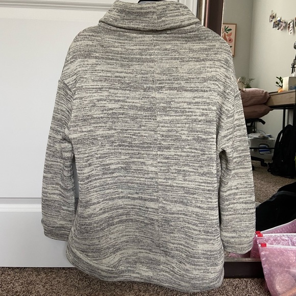 Saturday Sunday Anthropologie Heather Gray Cowl Neck Sweater - Picture 3 of 5